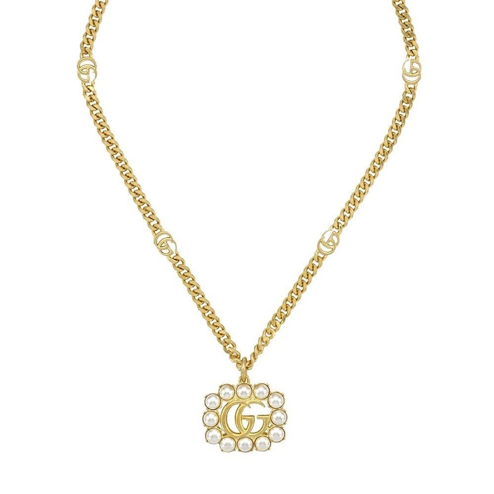COPY - Gucci double g with pearl necklace